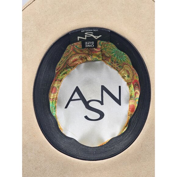 Anthropologie ASN Cordobes Hat Light Tan Faux Suede Braided Boho One Size 3232 - Picture 8 of 14